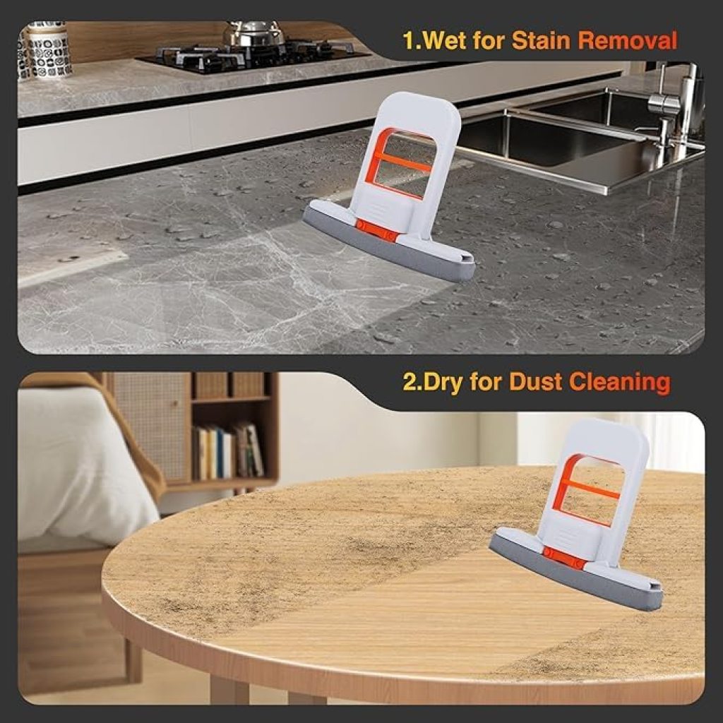 Mini Foldable Sponge Mop with Self-Squeeze System | Kitchen, Bathroom, Toilet & Tile Cleaning Set