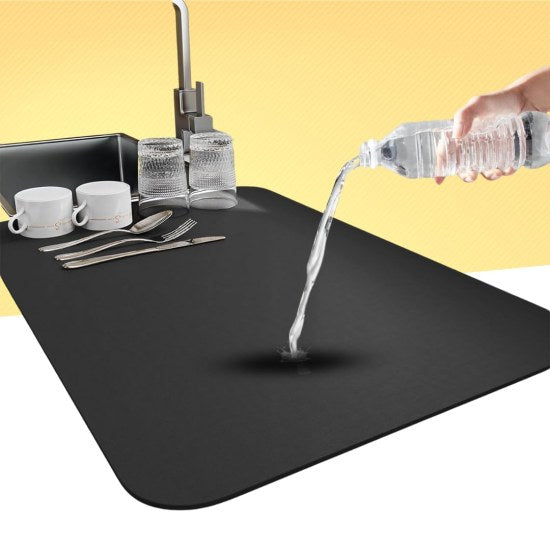 Super Absorbent Quick-Dry Dish Drying Mat – Anti-Slip, Ultra-Soft & Multi-Purpose.