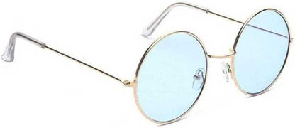 Unisex Round Frame Blue Sunglasses