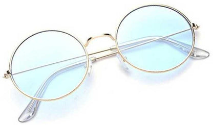 Unisex Round Frame Blue Sunglasses
